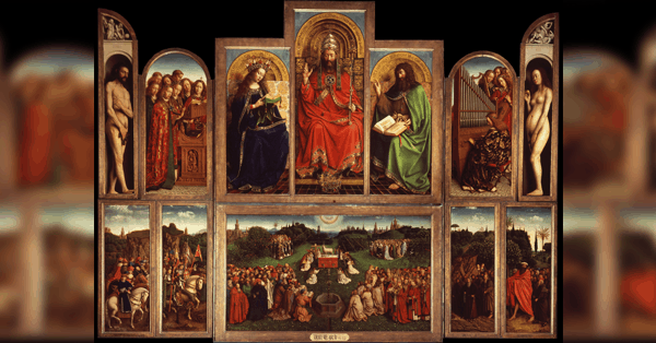 The Ghent Altarpiece artistically brings together theological themes